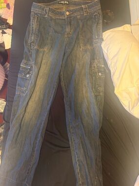 I.AM.GIA Dark Blue Boyfriend Cargo Jeans